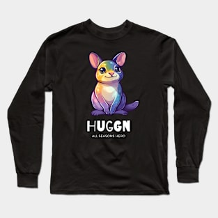 Funny outfit for cuddlers, wallaby, gift "HUGGN" Long Sleeve T-Shirt